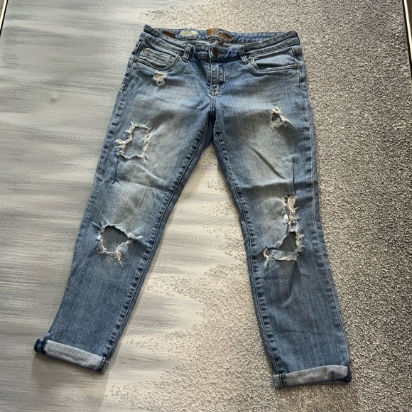 Kut from the Kloth Denim - Kut from the Kloth Light Blue Ripped Boyfriend Jeans
